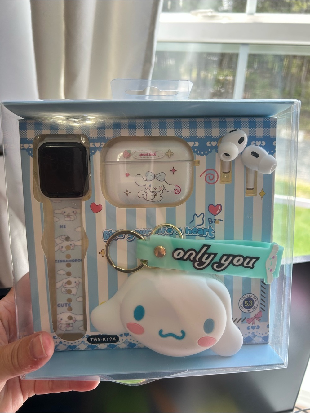 4/$50 Cute White Cinnamoroll-Themed Wireless Earbuds & Accessories Set